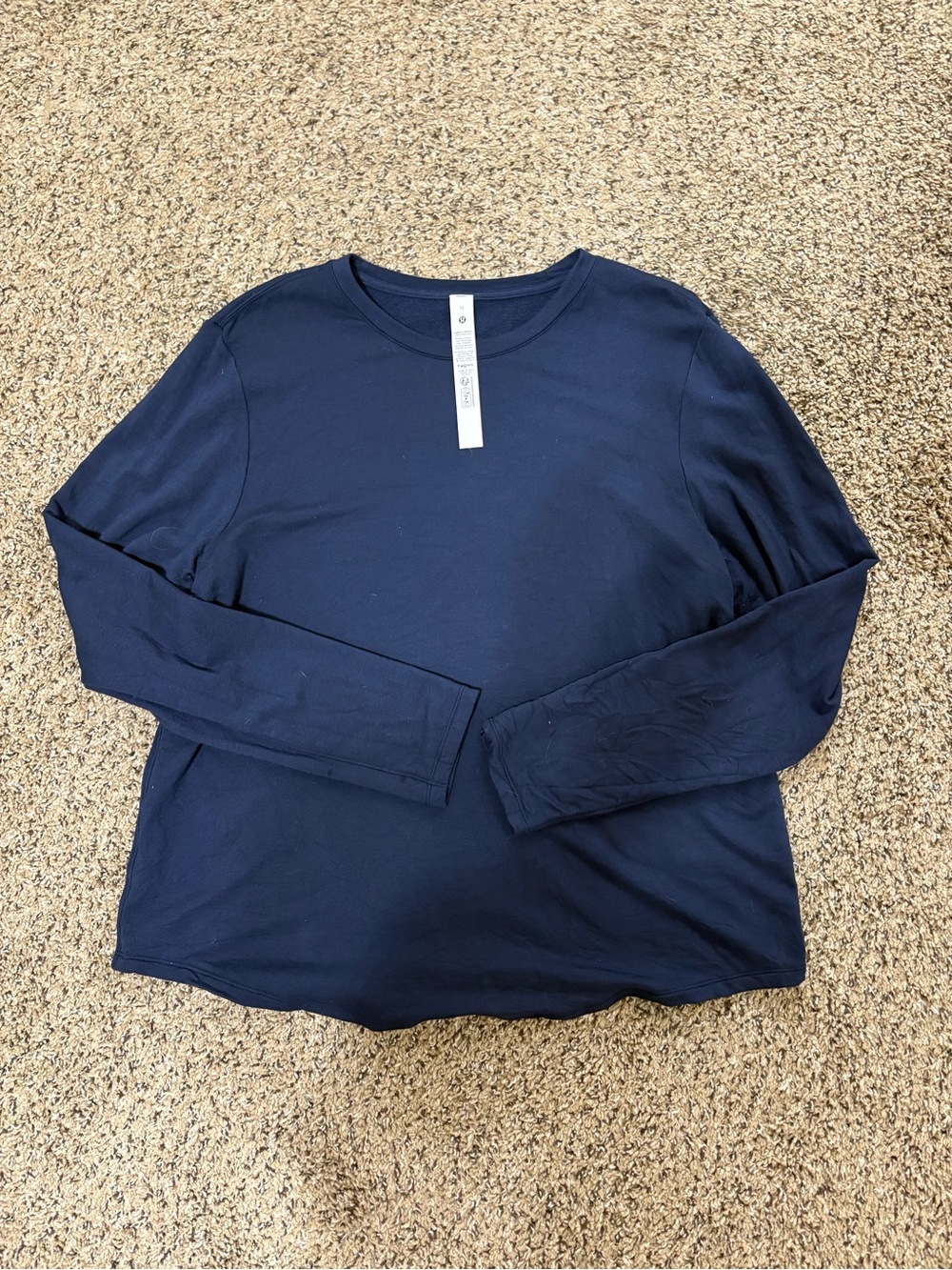 Lululemon Navy Long Sleeve Crewneck Top